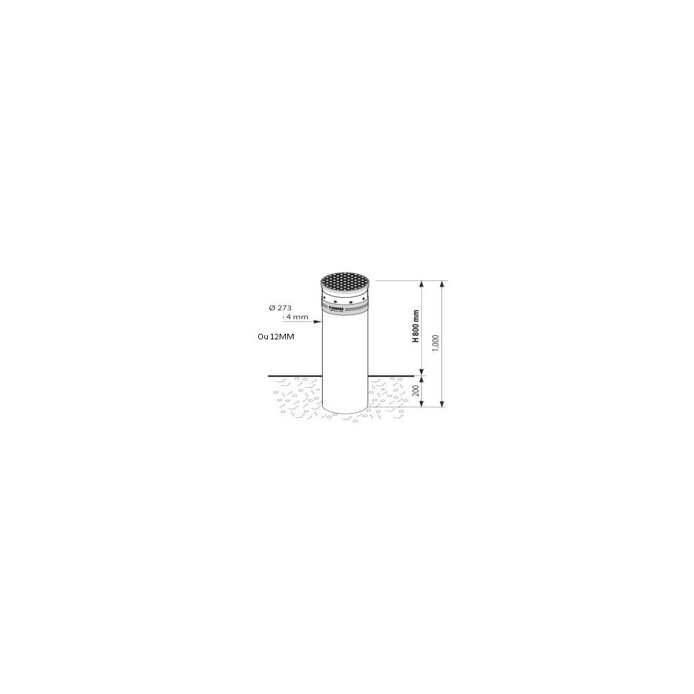 Borne Fixe Talos 94 Inox Fixe FADINI 9656L Borne Fixe Talos 94 Inox Fixe FADINI 9656L